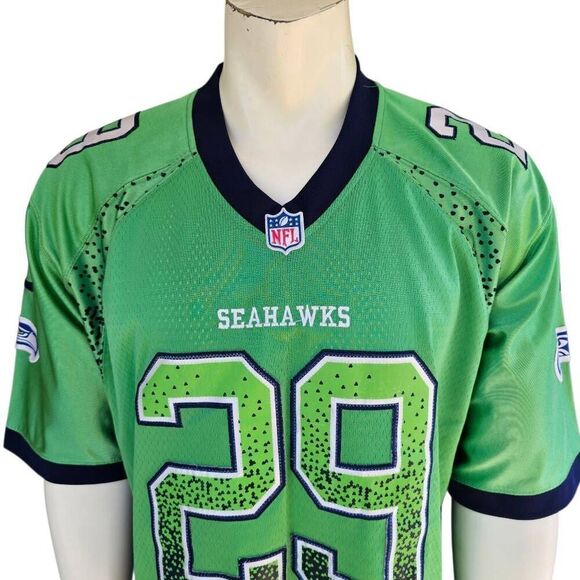 Nike NFL On Field Seattle Seahawks Earl Thomas #29 Jersey Men’s 48 Green Blue - Picture 4 of 14